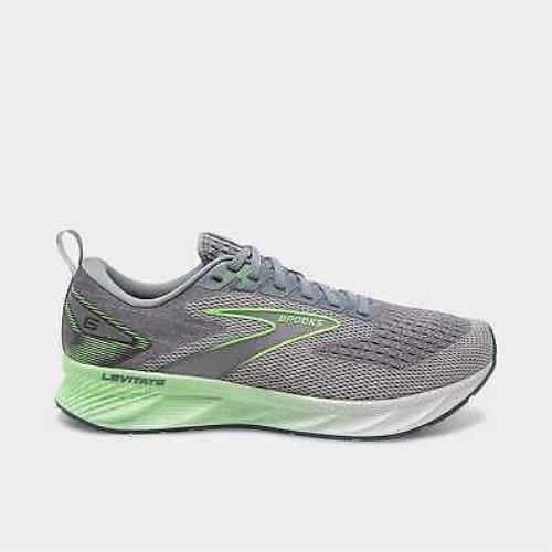 Men`s Brooks Levitate 6 Running Shoes Primer Grey/neon Green 1103951D 312