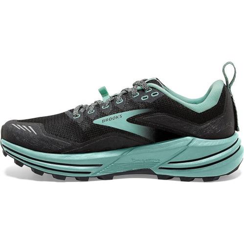 Brooks Women`s Cascadia 16 Running Shoes Black/ebony/yucca 11 D Wide US