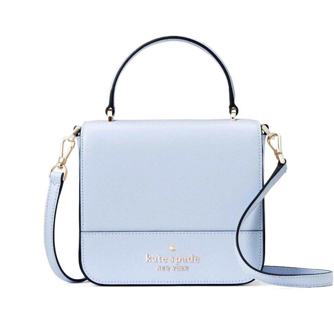New Kate Spade Staci Square Crossbody Pale Hydrangea with Dust Bag