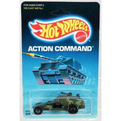 Hot Wheels Super Cannon Action Command Series 9373 Nrfp 1986 Olive 1:64
