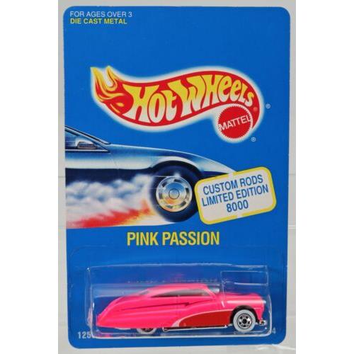Hot Wheels Pink Passion Custom Rods Limited Edition 12537 Nrfp 1993 Pink 1:64