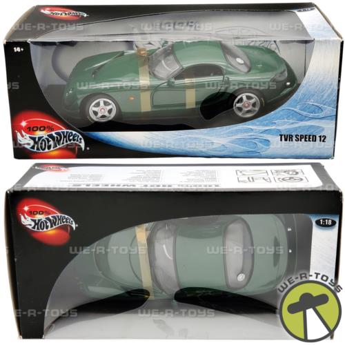 Hot Wheels 1:18 Scale Green Tvr Speed 12 Vehicle 50429 Mattel 2000 Nrfb