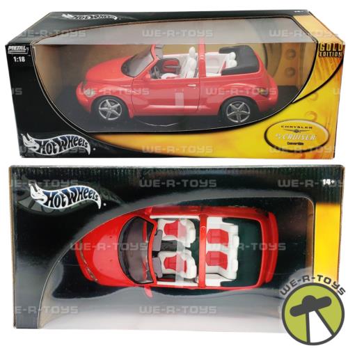 Hot Wheels Metal Collection Red Chrysler PT Cruiser Convertible Vehicle 2002