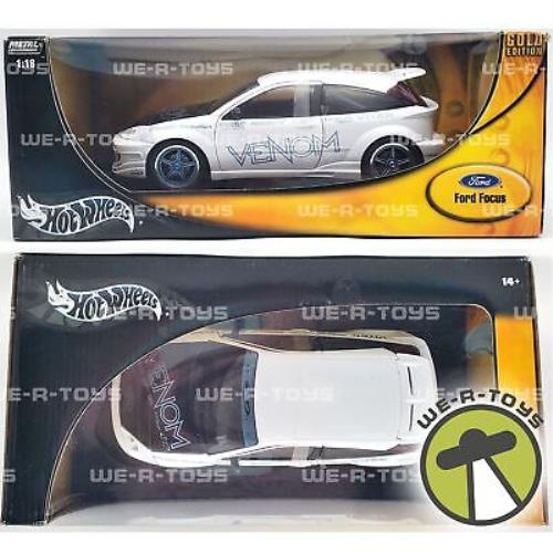 Hot Wheels Gold Edition 1:18 Scale White Ford Focus G4797 Mattel 2002 Nrfb