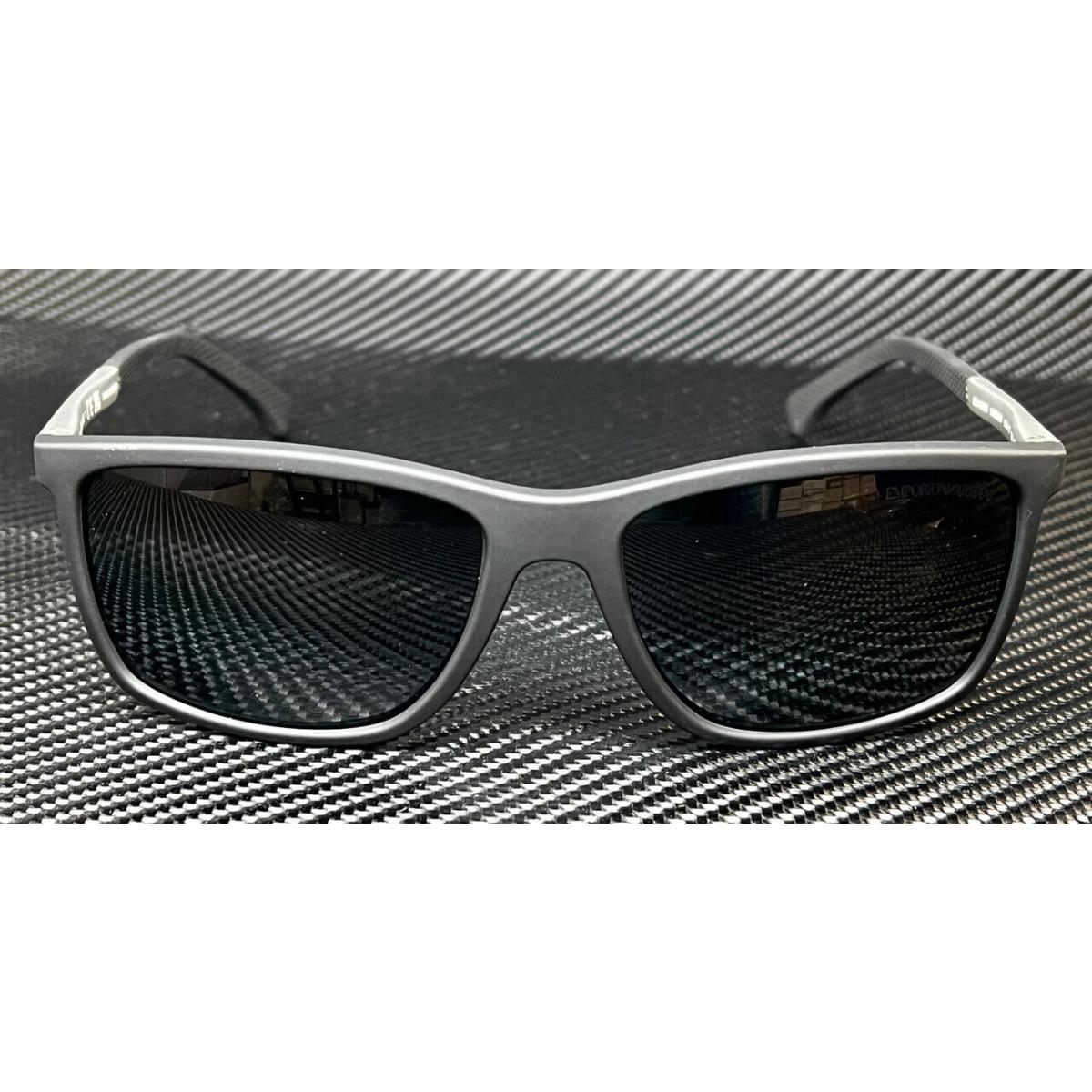 Emporio Armani EA4058 506381 Rubber Black Polarized 58 mm Men`s Sunglasses