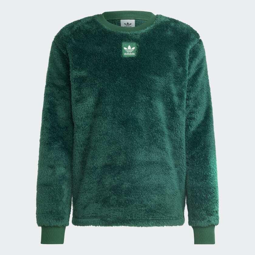 Adidas Originals Men`s Essentials+ Fluffy Fleece Crew Sweatshirt HR2942