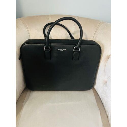 Michael Kors Men s Gift Russell Large Leather Briefcase Bag Handbag Black