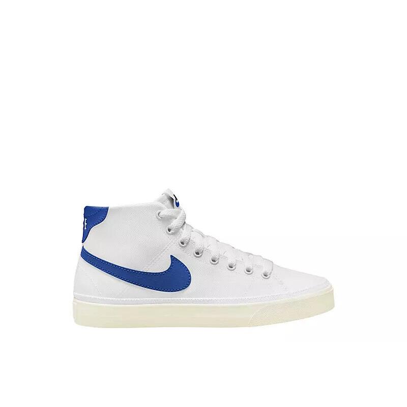 Nike Court Legacy Mid Women`s Black White Blue Sneakers Shoes Blue
