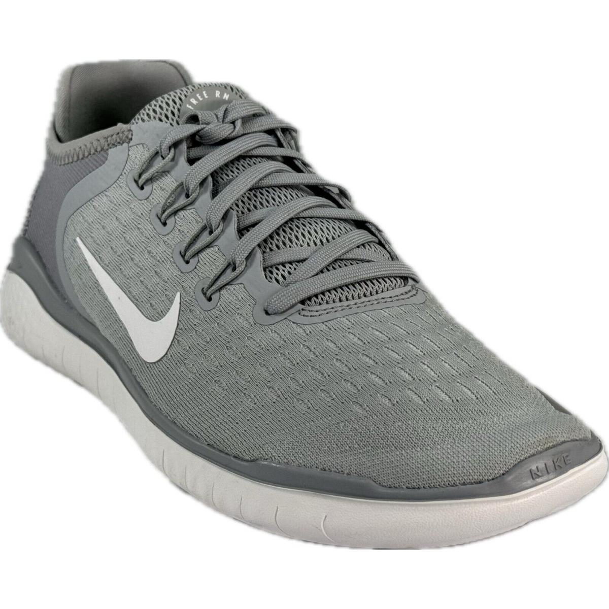 Nike Men`s Free RN 2018 Wolf Grey White Running Shoes SZ7.5 942836-003