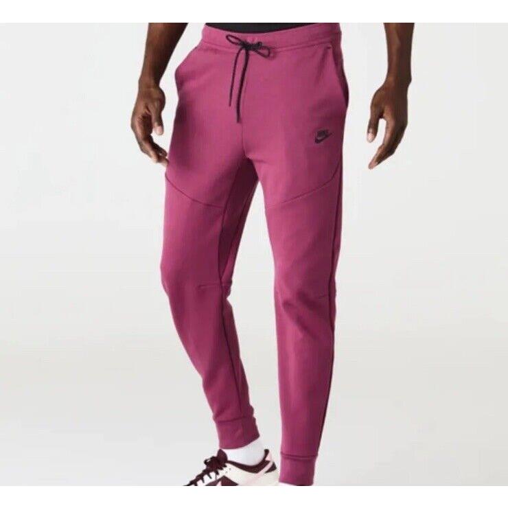 Nike Sportswear Tech Fleece Joggers Pants Rosewood Plum Black CU4495 653 sz XL