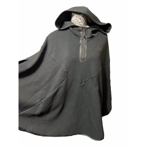 Nike Women s Size Small Oversized Black Cape Poncho with Hoodie Pockets