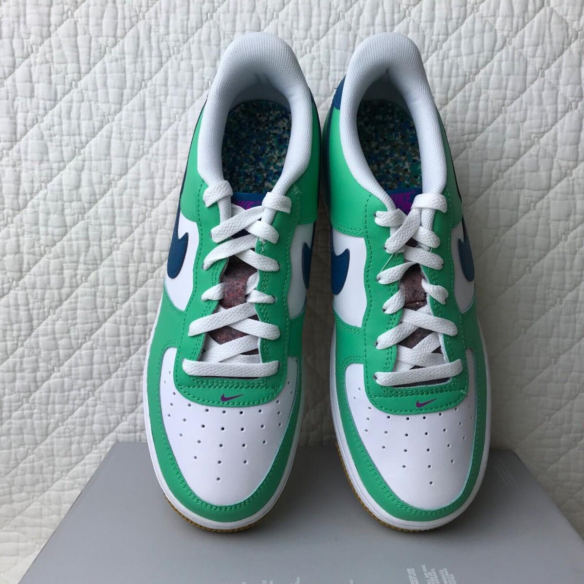 Nike Air Force 1 LV8 'White Green Abyss' Size 7Y GS [FJ4613-100]