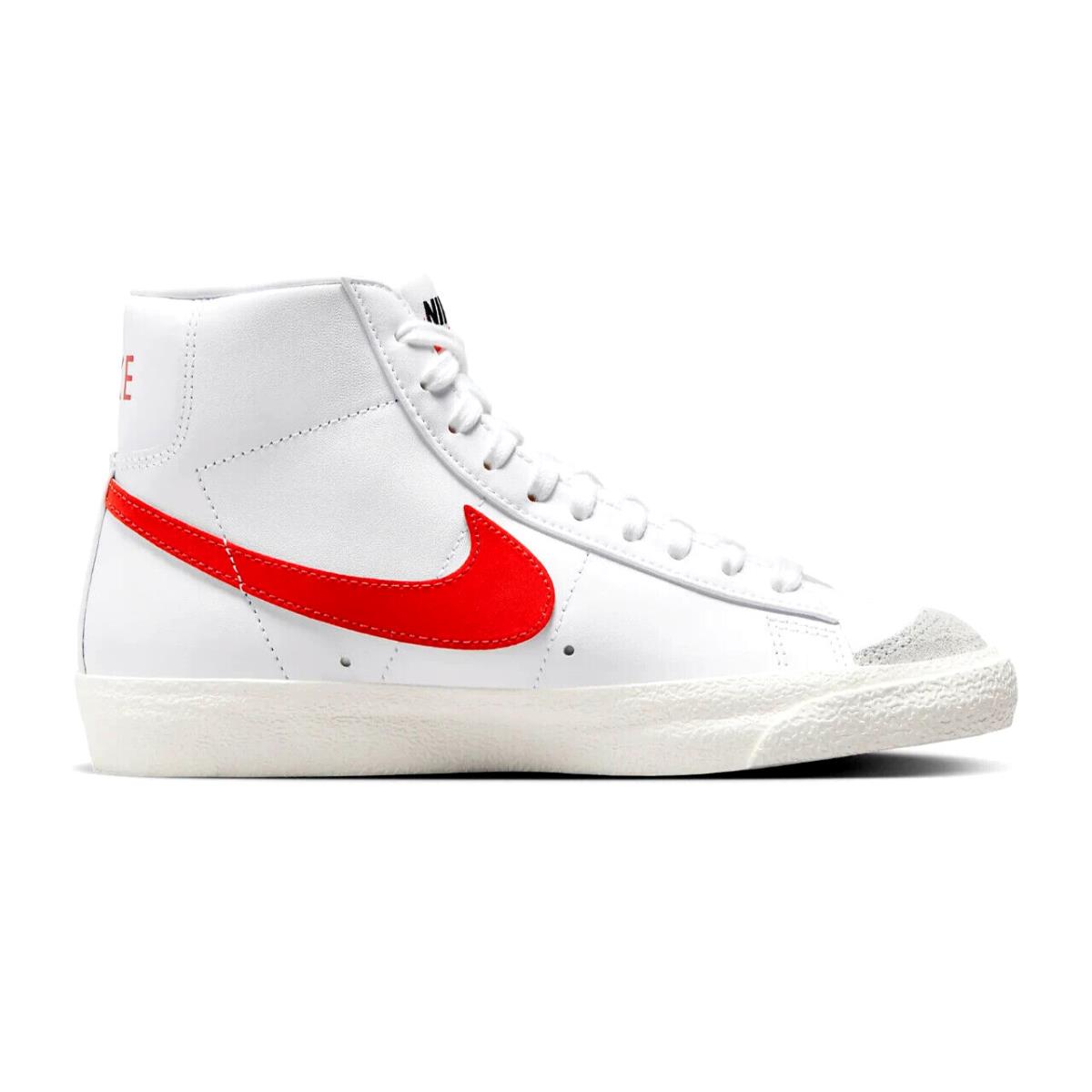 Nike Blazer Mid `77 Womens Size 12 Shoes CZ1055 101 Habanero Red White Sail - Multicolor