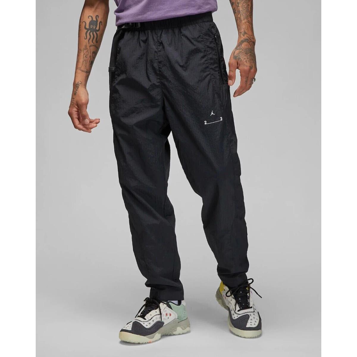 Nike Air Jordan 23 Engineered Black Woven Pants Mens Size XL DQ8066 010