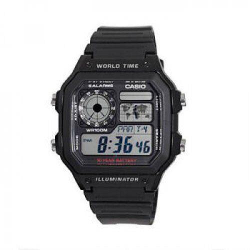 Casio Men`s AE-1200WH-1A Black Analog Digital Multi-function Watch