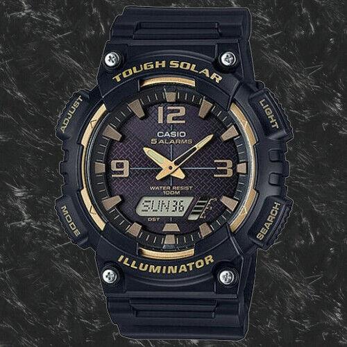 Casio Model Solar Power World Time 5 Alarms 100m Watch AQ-S810W-1A3