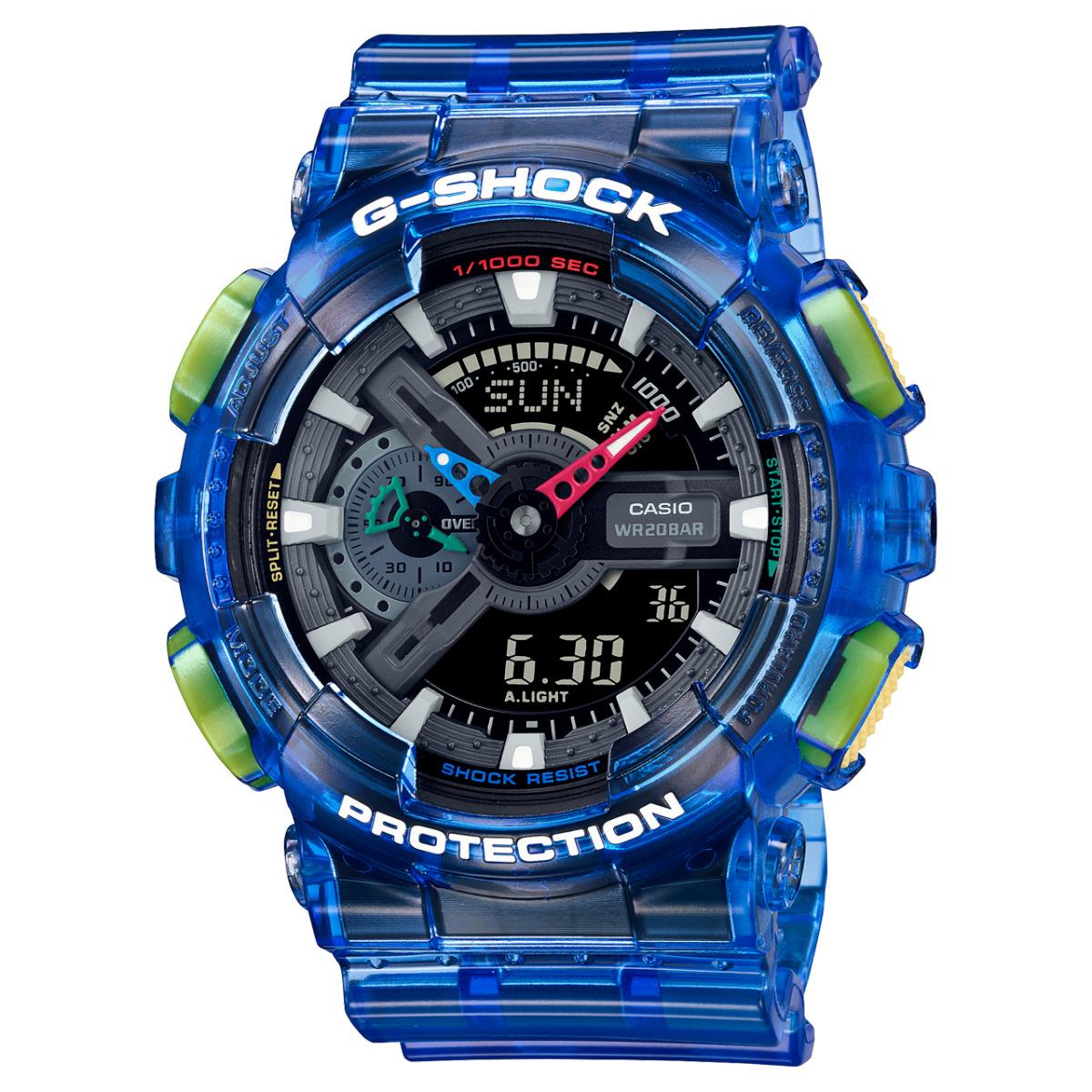 Casio G-shock GA110JT-2A Retrofuture Blue Translucent Vibrant Color Men`s Watch