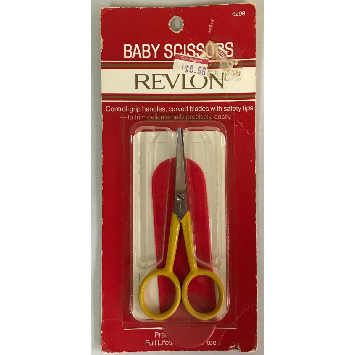 12 Revlon Baby Scissors 6299 Curved Blades w Safety Tips Stickered Made IN Italy