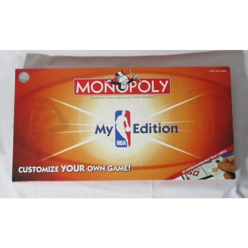 Monopoly Nba My Edition Customizable Board Game with Cover
