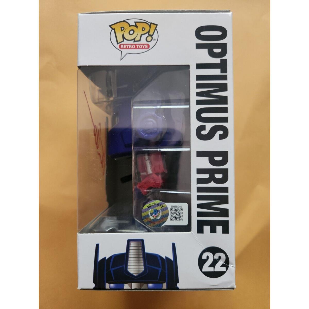 Peter Cullen Signed Transformers Optimus Prime Funko Pop Coa Bas Beckett BH88040