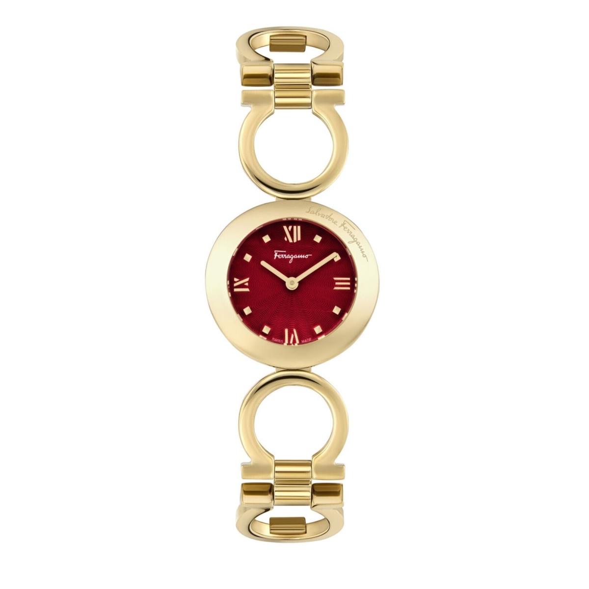 Salvatore Ferragamo SFYA00321 Women`s Gancino Gold 28mm Bracelet Fashion Watch