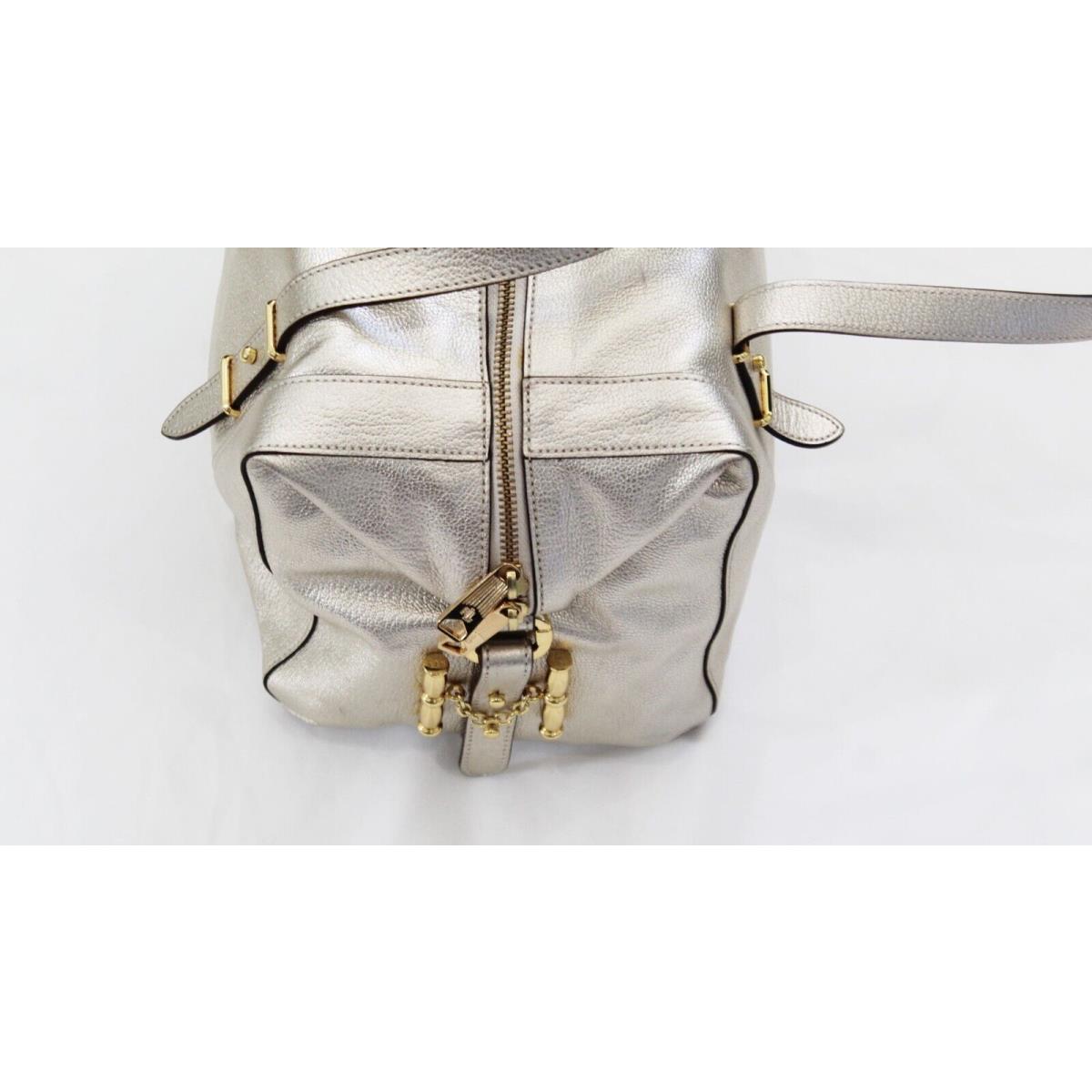 Lauren Polo Ralph Lauren Womens Gold Silver Metallic Shoulder Bag Purse