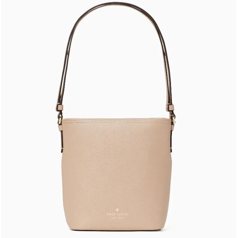 New Kate Spade Max Duffel Crossbody Pebble Leather Warm Beige / Dust Bag