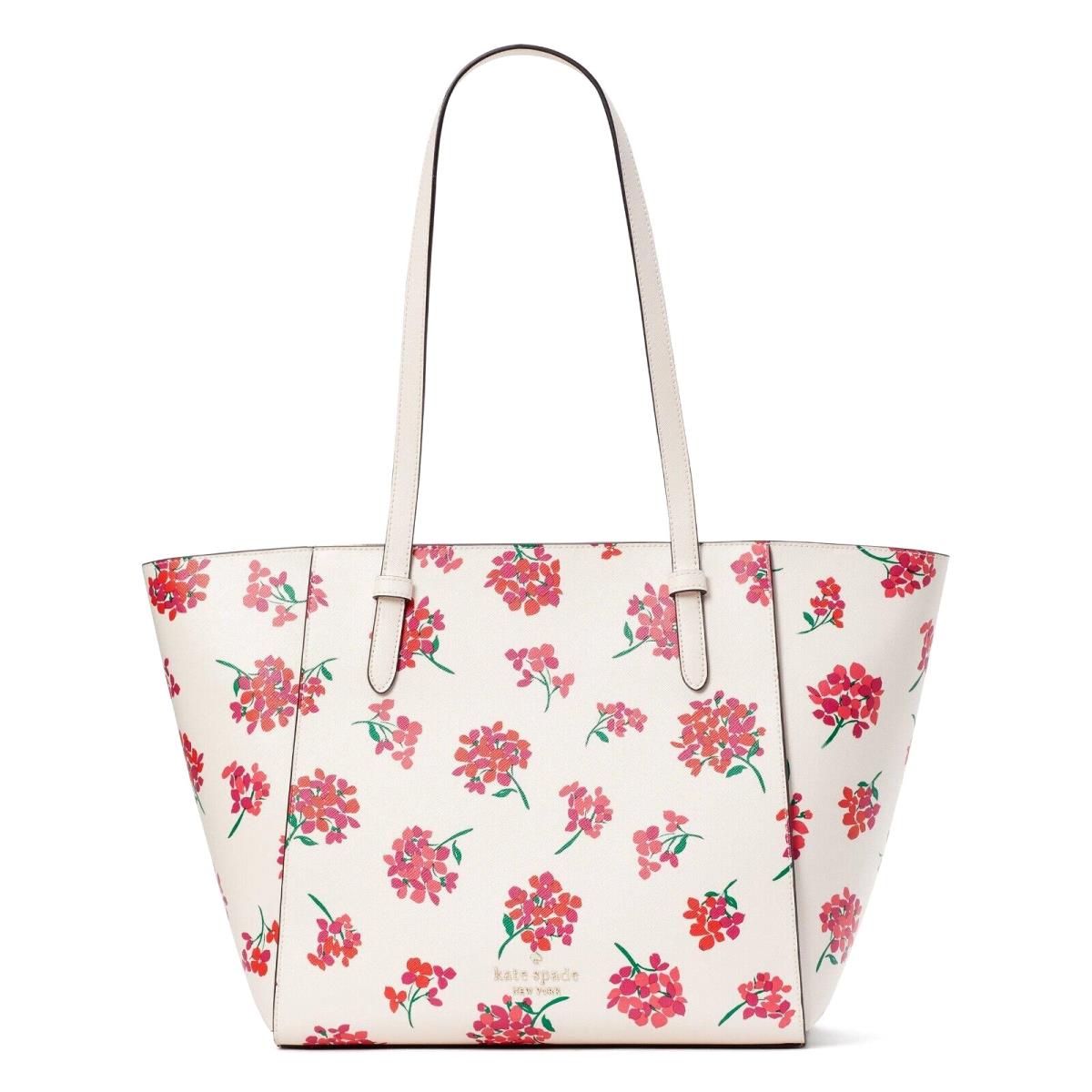 New Kate Spade Becca Floral Tote Fresh Peach Multi with Dust Bag