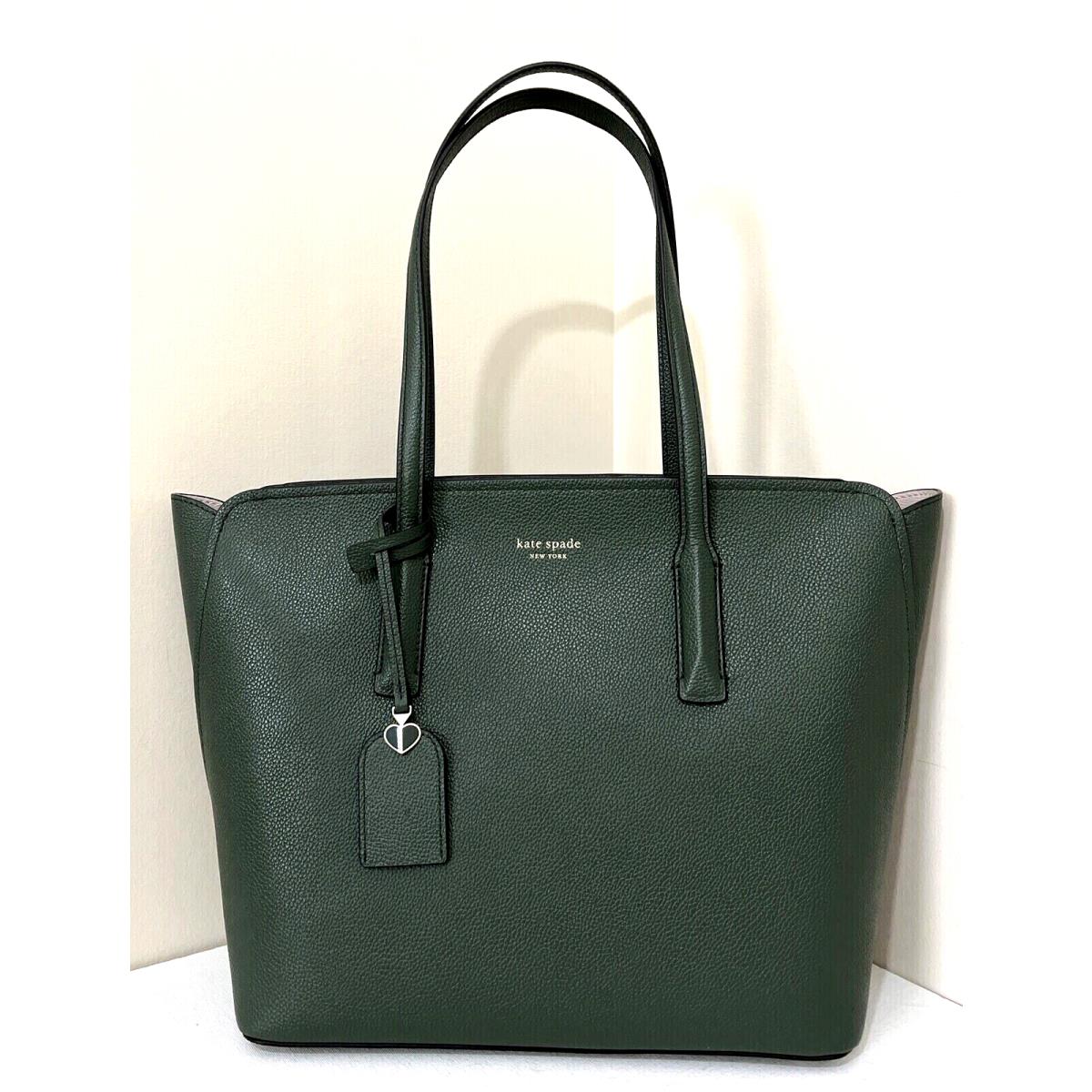 New Kate Spade Margaux Medium Tote Refined Grain Leather Pine Grove / Dust Bag