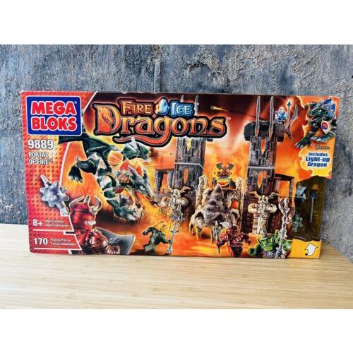 Mega Bloks Fire and Ice Dragons Portal of Fire 9889 8+ 170 Pcs b