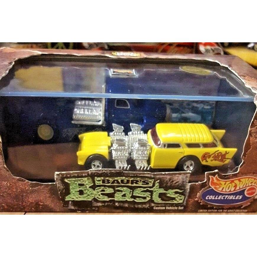 Hot Wheels Collectibles Baur`s Beasts Custom Vechicle Set