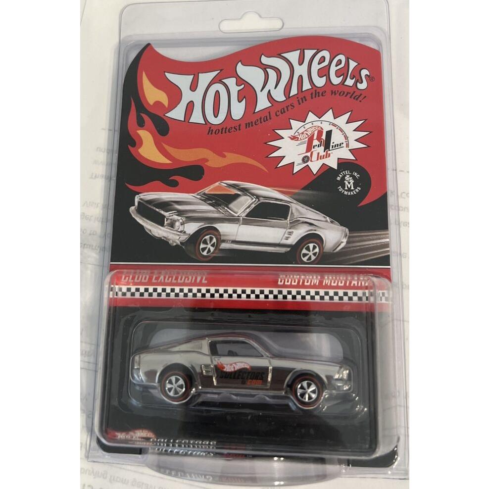 Hot Wheels Rlc Custom Mustang Redline Club Exclusive Black Stripes 4564/7000