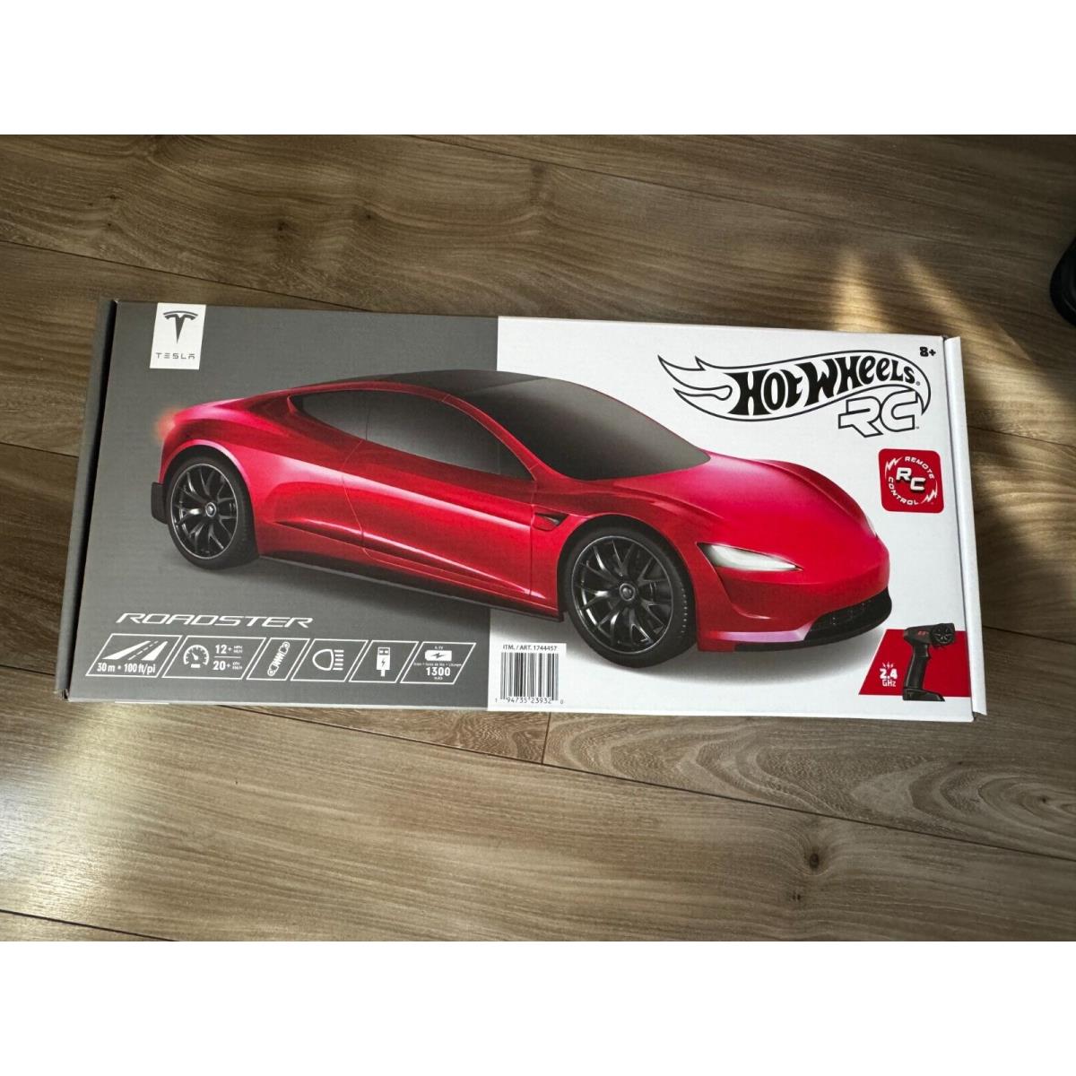 Hot Wheels Tesla Roadster Radio Remote Control RC Car By Mattel 1:10