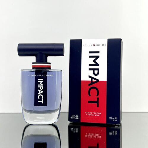 Tommy Hilfiger Impact Men Cologne 3.4oz+0.14oz Travel Edt Spray New-sealed BG27