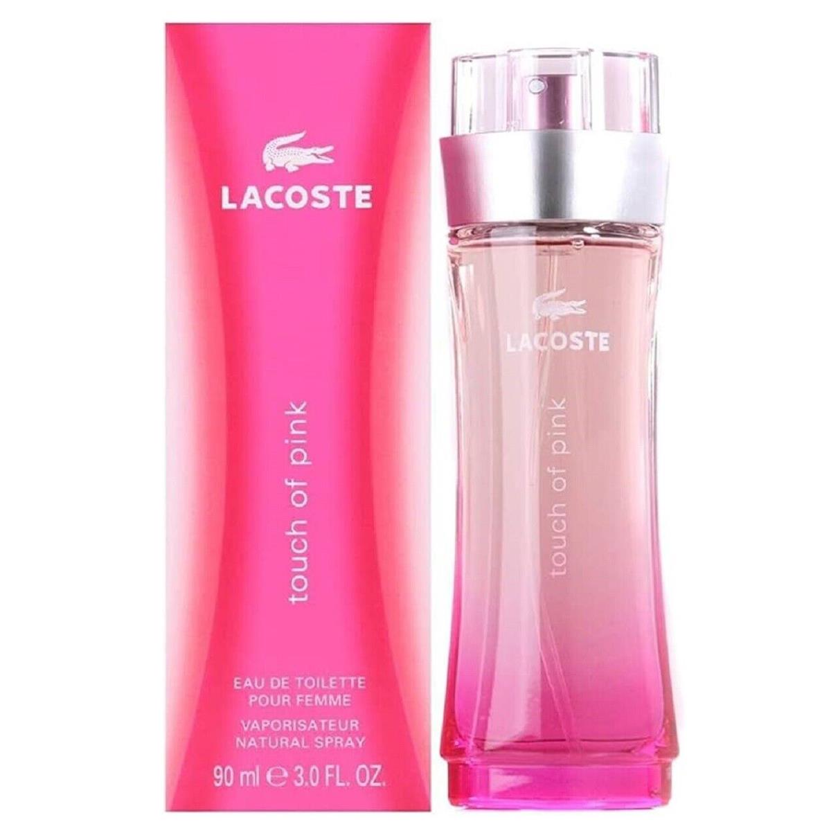 Touch OF Pink Lacoste 3.0 oz Eau de Toilette Edt Women Perfume Spray