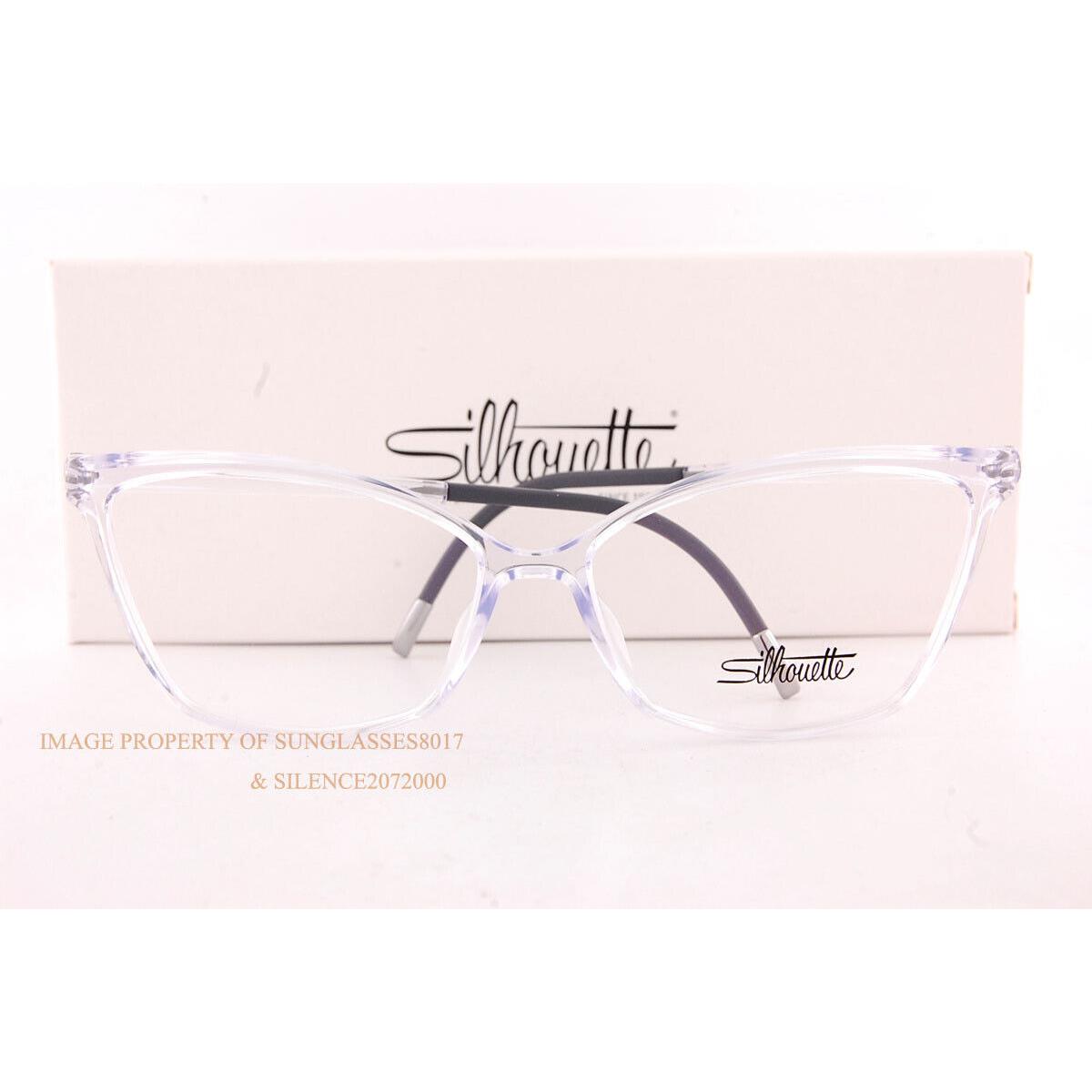 Silhouette Eyeglass Frames Eos View 1597 1010 Crystal 56mm For Women