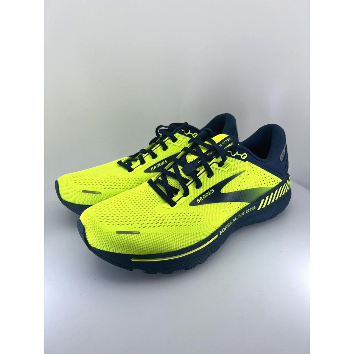 Brooks Adrenaline Gts 22 Mens Size 11.5 Blue/yellow Cushion Support