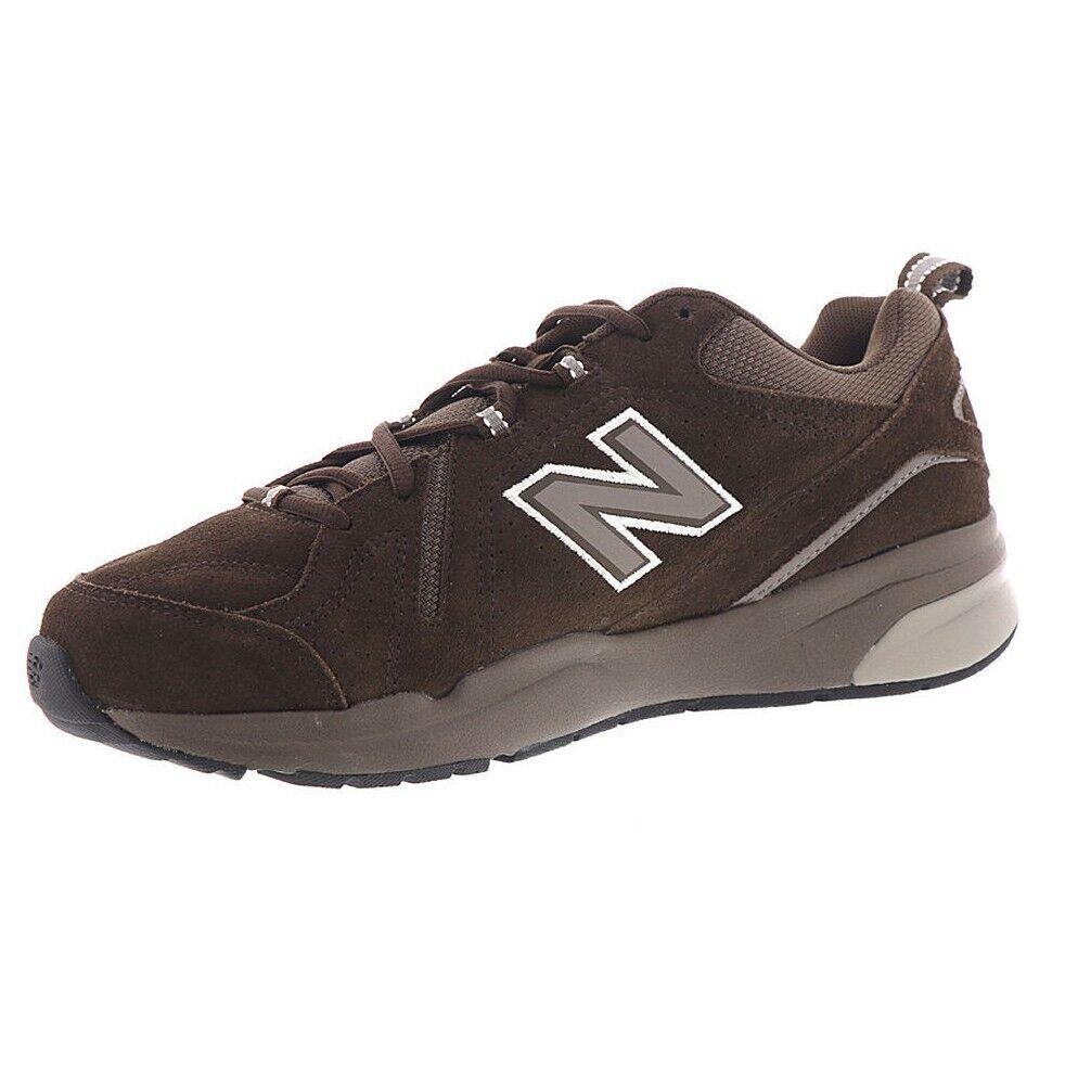 New Mens New Balance 608v5 Brown Leather Athletic Cross Training Shoes Medium/Regular