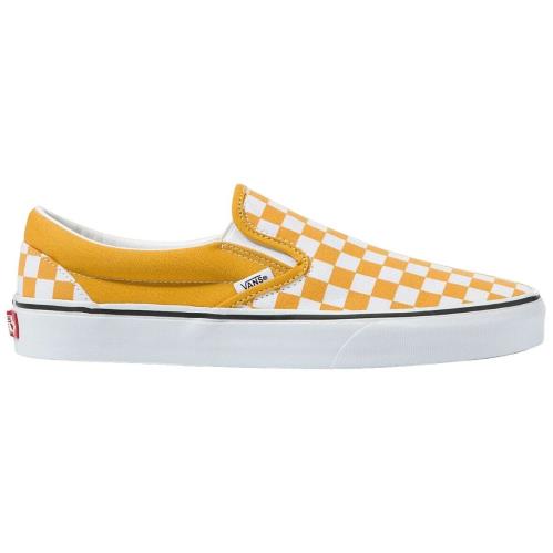 Vans Unisex Classic Slip-on Color Theory Checkerboard Skate Shoes Canvas Sneaker Golden Yellow