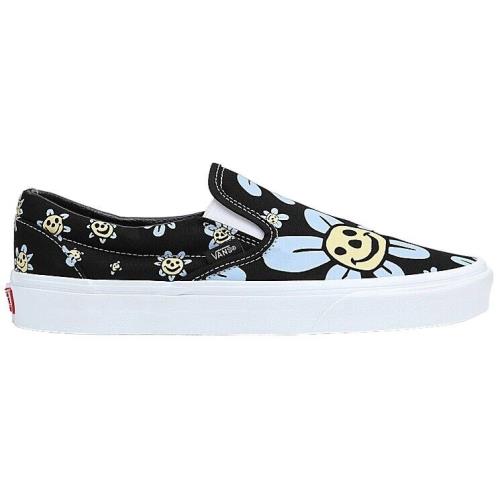 Vans Unisex Classic Slip-on Color Theory Checkerboard Skate Shoes Canvas Sneaker Trippy Grin Floral