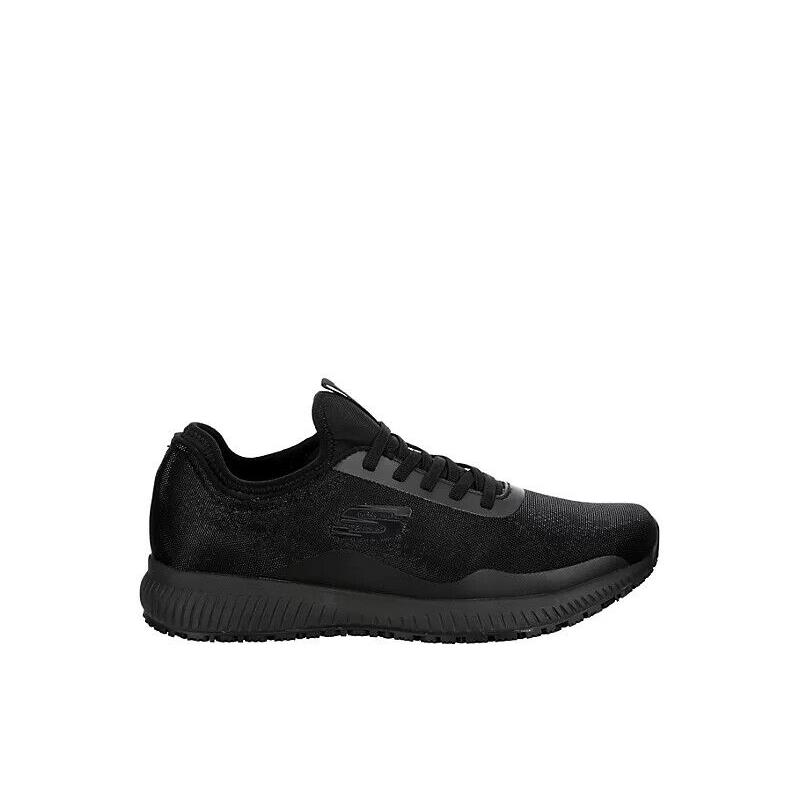 Skechers Bobs Sport Squad Chaos Women`s Slip In Slip Ons Shoes Sneaker BLACK SLIP RESISTANT