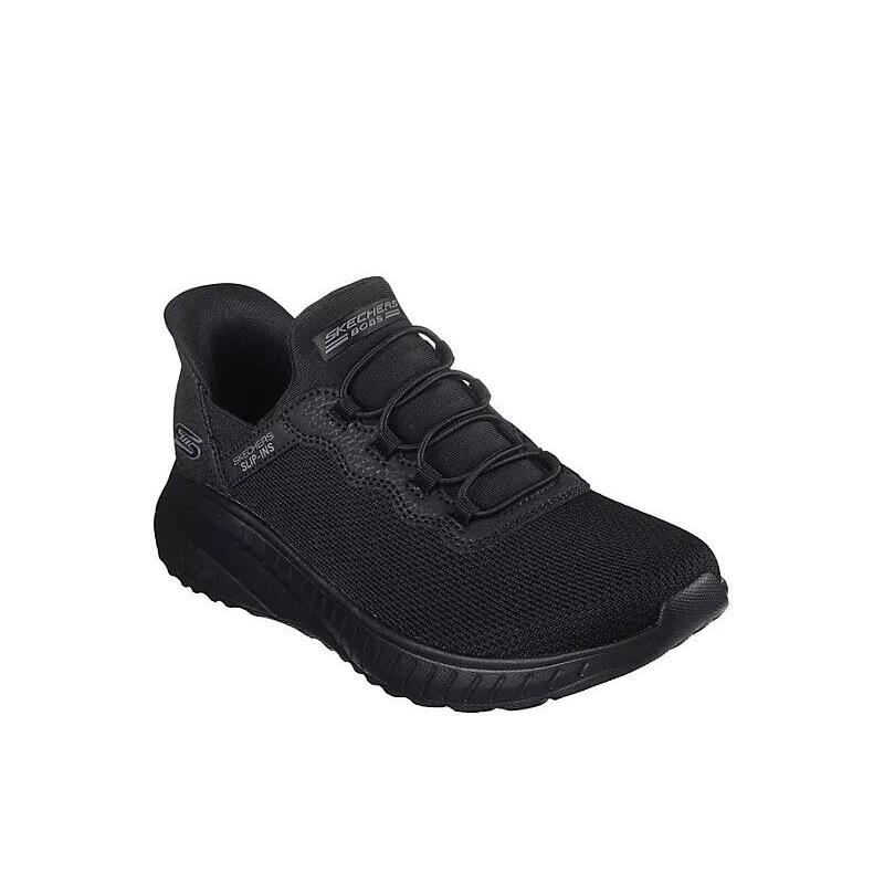 Skechers Bobs Sport Squad Chaos Women`s Slip In Slip Ons Shoes Sneaker Black