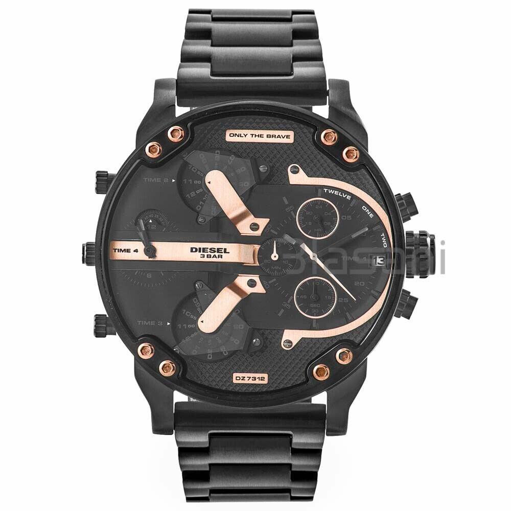 Diesel DZ7312 Mr Daddy 2.0 Black Stainless Steel Chrono Watch 57mm