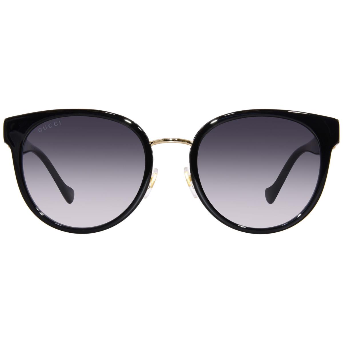 Gucci GG1027SK 006 Sunglasses Women`s Black/gold/grey Smoke Gradient Lenses 56mm