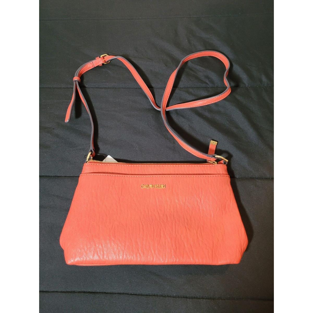 Calvin Klein Crossbody Bag Burnt Orange Women Purse