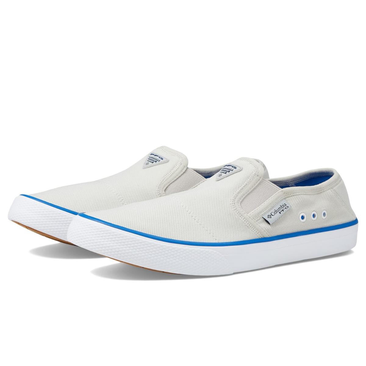 Man`s Sneakers Athletic Shoes Columbia Slack Tide Slip Pfg Cloud Grey/Vivid Blue