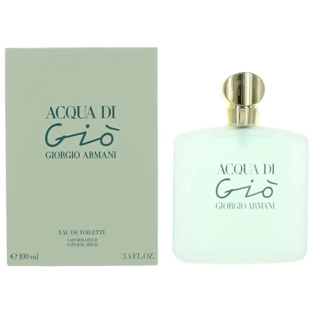 Acqua Di Gio Perfume by Giorgio Armani For Women Eau De Toilette Spray 3.4 oz