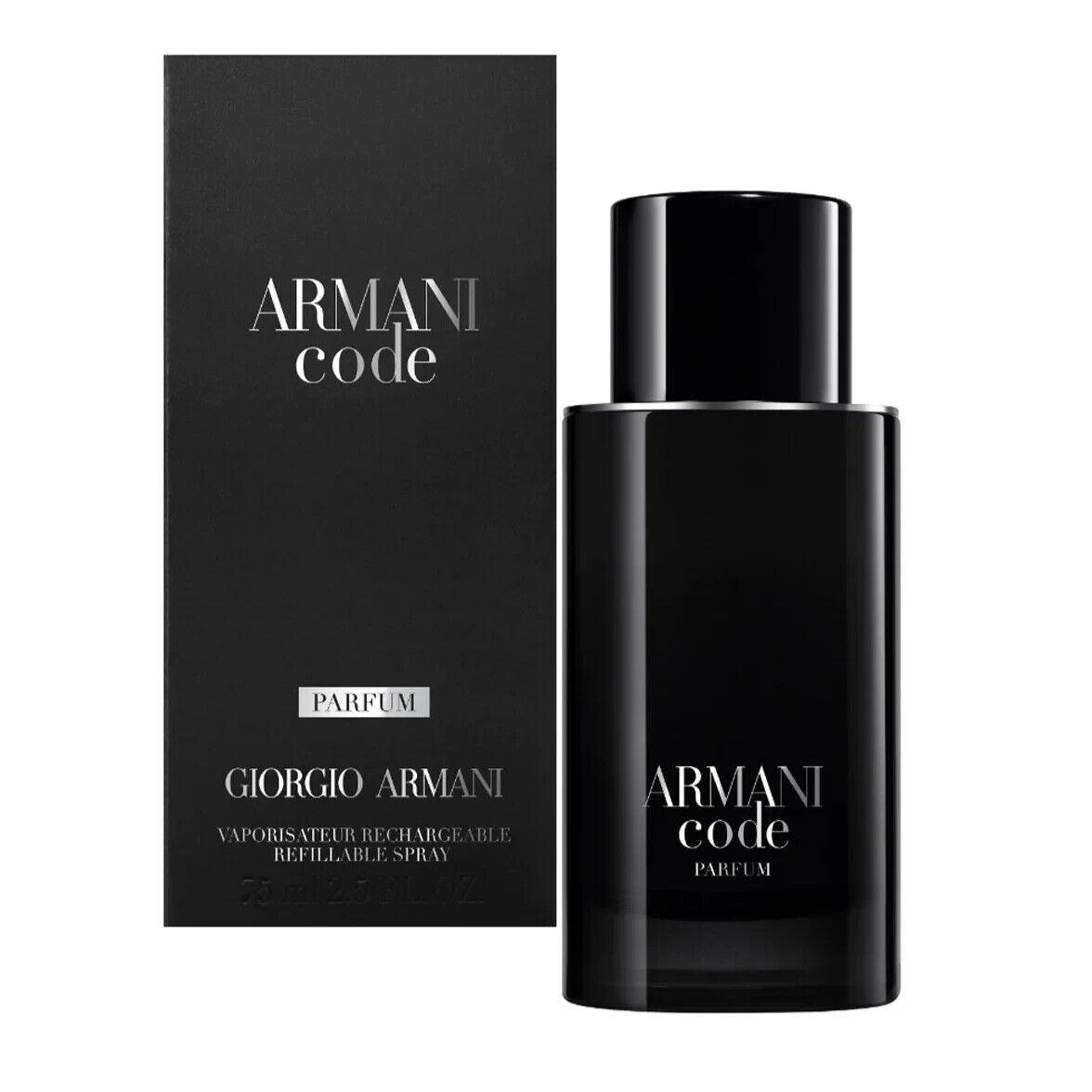 Giorgio Armani Armani Code Parfum 75ml / 2.5oz Rechargeable