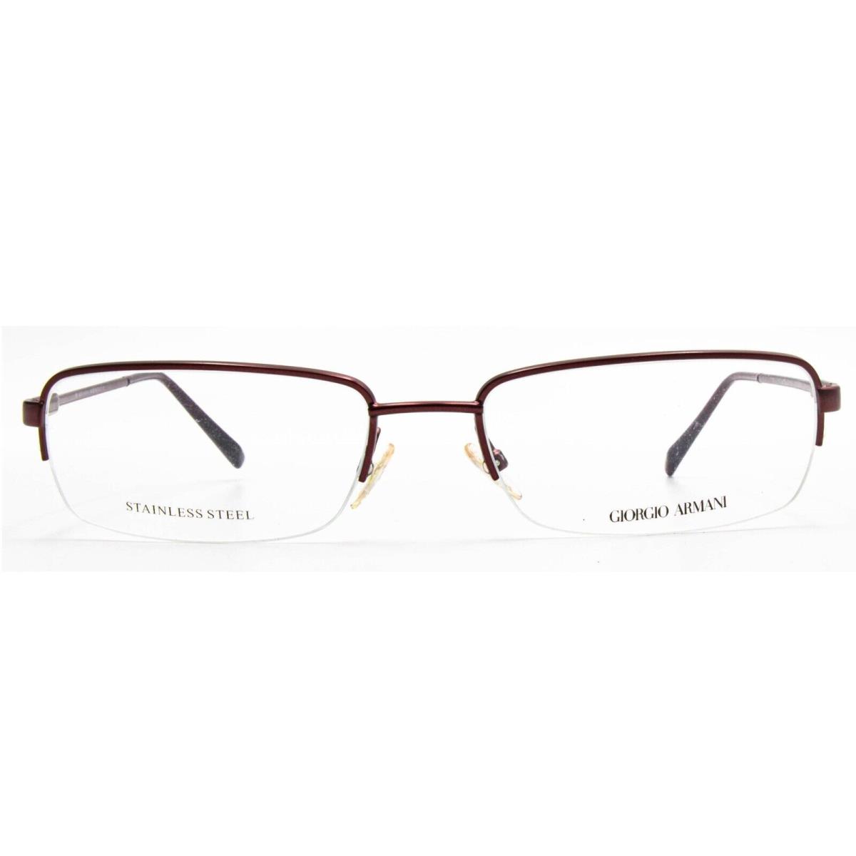 Giorgio Armani GA426 Plm Copper Metal Semi Rim Eyeglasses Frame 53-18-145