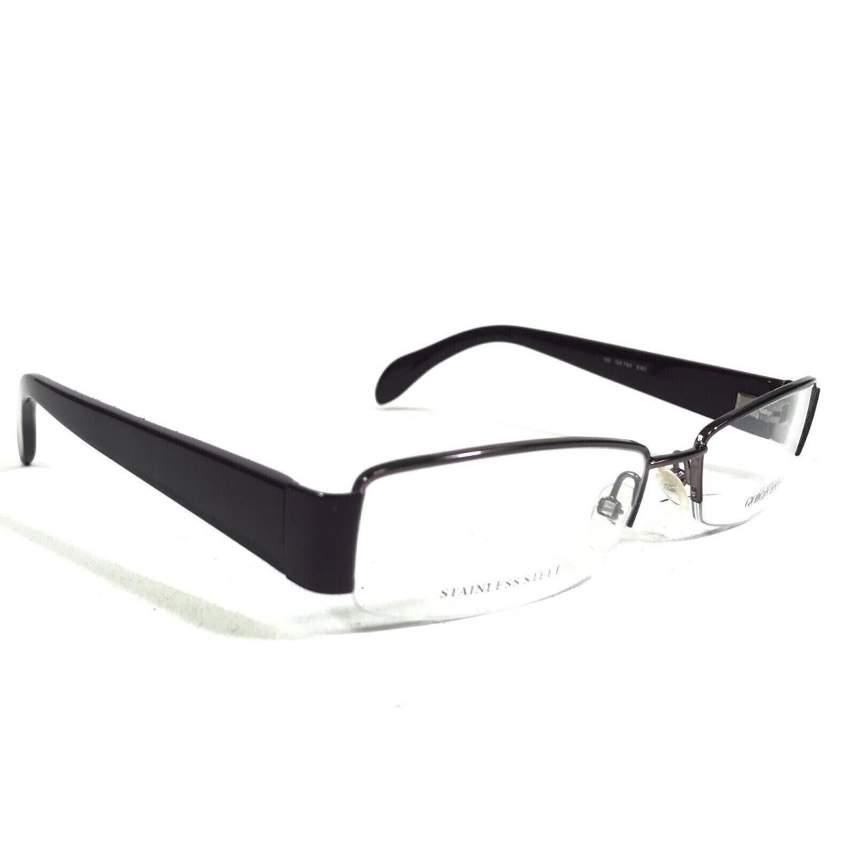 Giorgio Armani GA744 E40 Purple Eyeglasses Optical Semi-rim Frame 51-17-135 RX